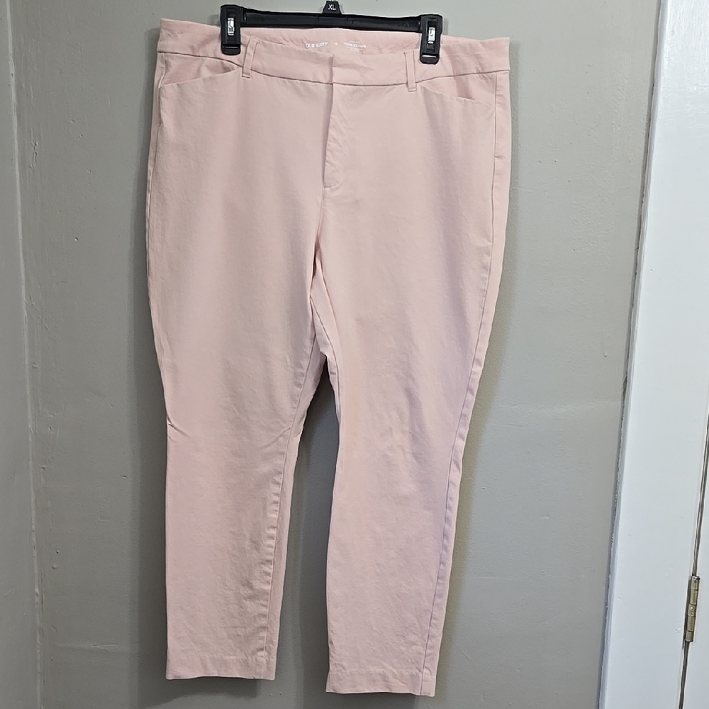 Light Pink Cropped Pants Old Navy Pixie Skinny